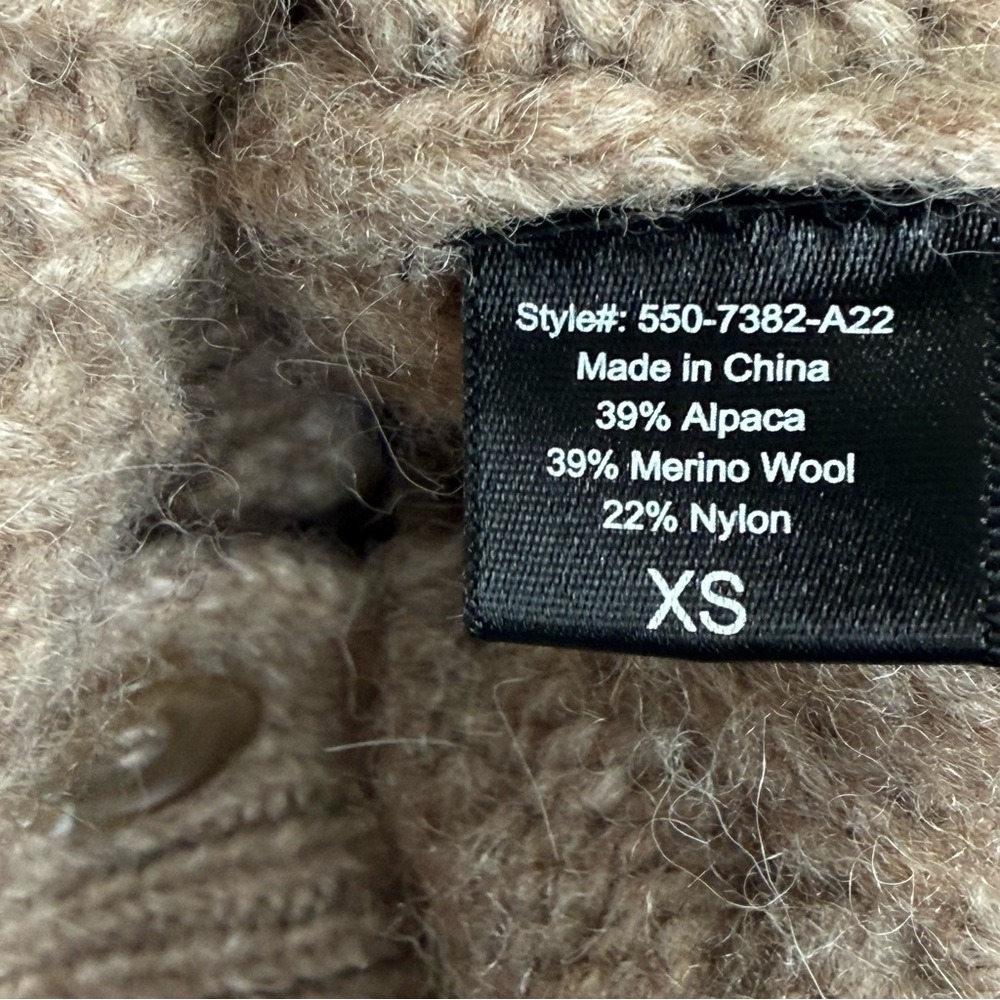 Jenni Kayne Cable Cocoon Cardigan in Sand, size XS - Picture 6 of 6
